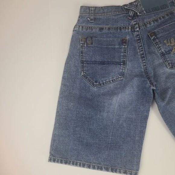 U.S. Polo Assn. Youth Boy's (14) Blue Denim Long Bermuda Jean Shorts - Picture 5 of 9